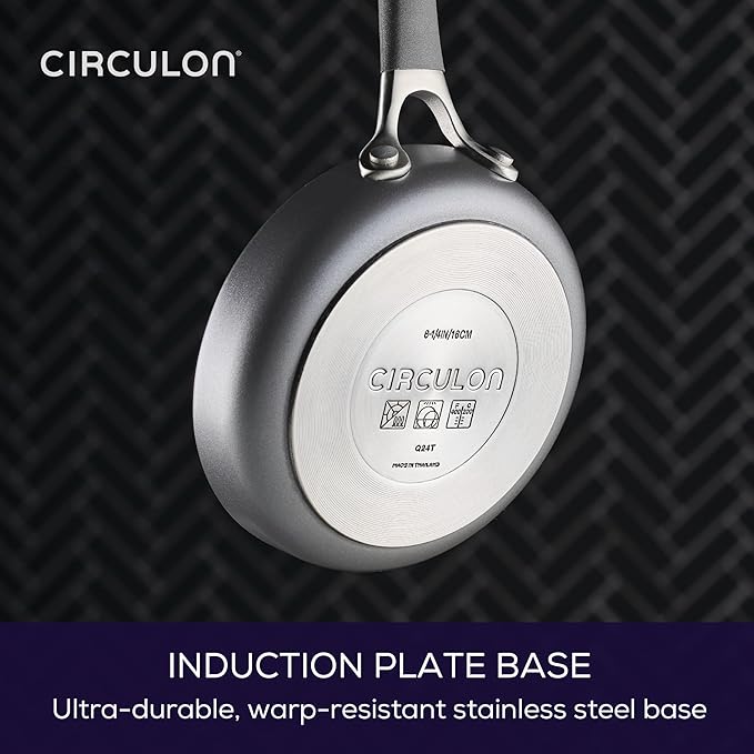 Circulon A1 Series with ScratchDefense Nonstick Induction Small Frying Pan for Eggs, Induction Cookware, Egg Pan, 6.25-Inch, Graphite