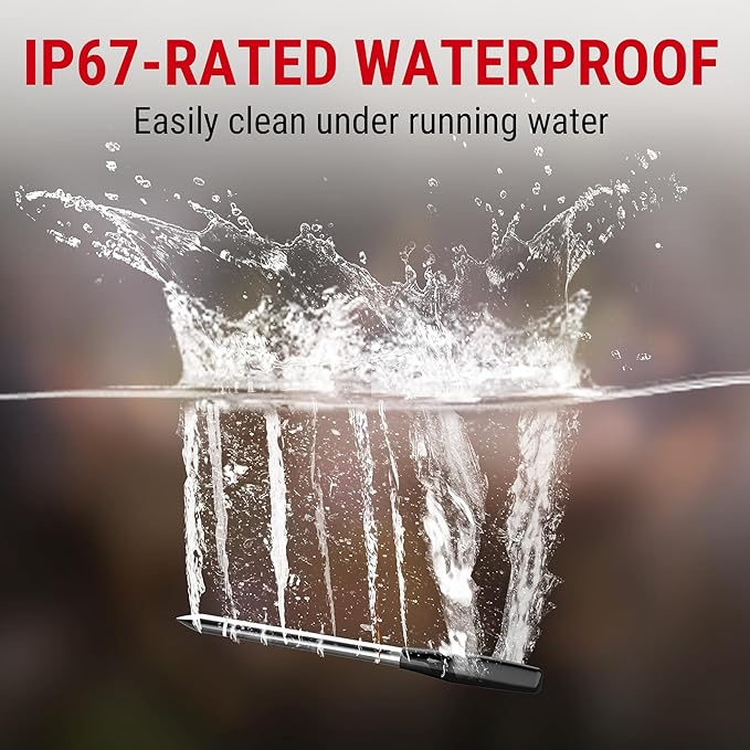 ThermoPro 600FT Wireless Meat Thermometer with Upgraded Ultra-Thin Probe, Bluetooth Meat Thermometer Wireless for Outside Grill, Smoker Thermometer for BBQ Oven Rotisserie Sous Vide (TP970)