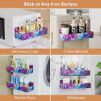 Mystozer Magnetic Spice Rack for Refrigerator, Kitchen Organizer and Storage Shelf, Starry Sky(4 Pack)