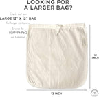 (2-Pack, Medium 8in x 12in) Organic Cotton Cold Brew Coffee Bag - Designed in California - Reusable Coffee Filter with EasyOpen Drawstring Cold Brew Maker for Pitchers, Mason Jars, & Toddy Systems