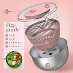 COOK WITH COLOR Stainless Steel Salad Spinner - 5 Qt. Lettuce Washer And Vegetable Spinner Dryer for Easy Salad Prep - Non Slip Base with Pull Handle - Auto Stop Brake System, Stain and Odor Resistant