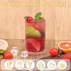 Moretoes 8 Pack Hobnail Drinking Glasses Set, 12 Oz Highball Glasses & 10 Oz Cocktail Glasses, Clear Embossed Water Glass Cups Kitchen Bar Tumbler Glassware Set for Whiskey, Beer, Juice, Milk