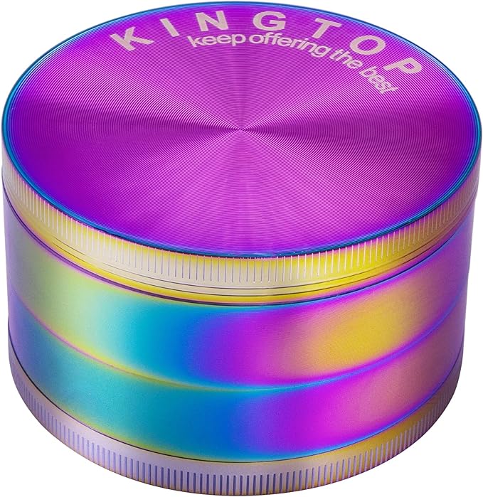 KINGTOP 3 Inch Large Grinder, Zinc Alloy Mills (Colorful)