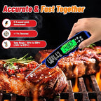Stocking Stuffers for Men Women Adults: Meat Thermometer Digital, Instant Read Meat Thermometer with Backlight & Magnet for Kitchen, Beef, Grill, Turkey,IP67 Waterproof Cooking Thermometer