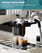 Espresso Machine With Grinder, 20 Bar Espresso Machine with Milk Frother Steam Wand, Espresso Machines for Home, Expresso Coffee Machines Professional, Cappuccino Latte Machine