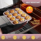 Socisen 12 Cups Silicone Muffin Pan with Metal Reinforced Frame Regular Size Cupcake Pan Tray Egg Bites Silicone Cookie Molds Muffin Tin Best Baking Pans Tart Pan Sheet Set Reusable Cupcake Liners