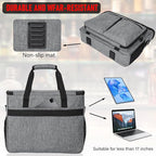 Bartender Bag, Bartender Kit Travel Bag for Cocktail Shaker Set, Portable Carrying Case with Compartments for Wine Bottles, for Travel Home Indoor Outdoor Party(Bag Without Tools)