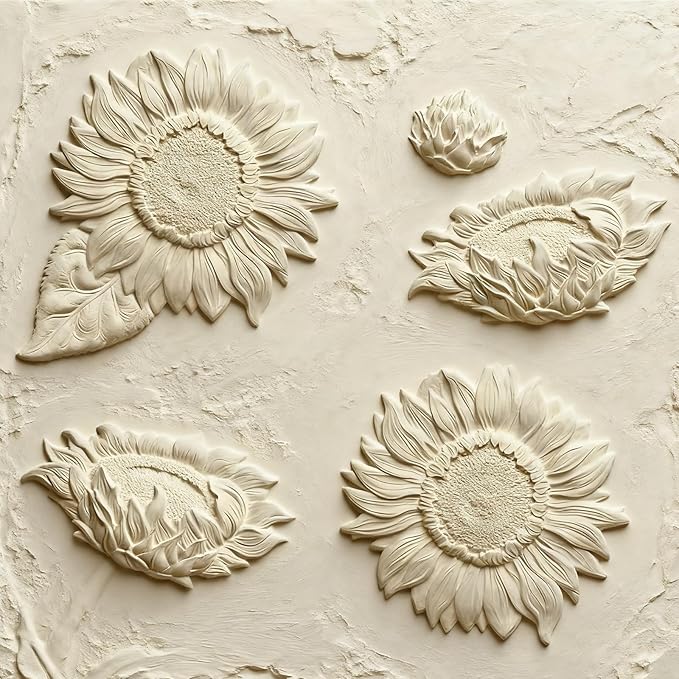 Sunflower Silicone Mold for Crafts, Oversized Sunflower Mold for Clay, 3D Flower Molds for Chocolate Fondant Cake Decoration Resin Polymer