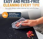 Oven Liners for Bottom of Oven - 3 Pack Large Heavy Duty Mats, 16.25”x23” Non-Stick Reusable Liner for Electric, Gas, Toasters, Grills - BPA & PFOA Free Kitchen Accessory to Keep It Clean (Black)