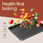 BAKKEN Kitchen Baking Pans - Small, Medium, and Large Cookie Pan (13.58×9.65, 15.75×11, 17.91×12.60), Nonstick, Diamond Texture Bottom, PFOA, PFOS, PTFE Free, Oven Safe Tray (450°F), Pack of 3, Gray