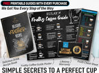 Zulay Kitchen Powerful Milk Frother Wand With 2 Duracell Batteries - Ultra Fast Handheld Drink Mixer - Electric Whisk Foam Maker for Coffee, Lattes, Cappuccino, Matcha, Hot Chocolate & Creamer - Black