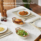 Versatile Au Gratin Baking Dish & Small Pie Pans Set – Perfect for Oven-to-Table Cooking | Ideal for Au Gratin, Pot Pies, Tarts & More | Sturdy Ceramic for Even Heating | Easy-to-Clean Non-Stick Surf