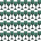 Plastic Wine Glasses, Plastic Goblets Vintage Style Cordial Unbreakable Drinking Glasses, Reusable Drinkware for Wedding Reception, Grand Event Party Supplies (48, Green)