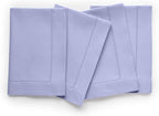 Solino Home Light Blue Napkins Set of 4 - Cotton Linen Hemstitch Dinner Napkins Cloth 20 x 20 Inch for New Year - Handcrafted and Machine Washable