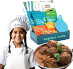 eat2explore Cooking Kits for Kids 15 Pcs – Interactive & Educational Kids Cooking Sets Real for Ages 5 and Up,3 Recipe Cards & Global Ingredients – Perfect for Families and Homeschooling (India)