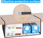 SUFAUY 2-Pack Under Shelf Basket, Under Cabinet Storage Hanging Shelf for Pantry Closet, Black