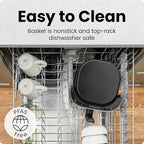 CHEFMAN 2 Qt Mini Air Fryer – Digital Space-Saving Compact Air Fryer with Nonstick and Dishwasher Safe Basket, Quick & Easy Meals in Minutes, Features Digital Timer and Shake Reminder – White