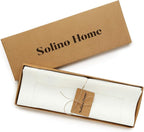 Solino Home Linen Placemats Set of 4 - Classic Hemstitch Ivory Placemats 14 x 19 Inch - 100% Pure Linen Table Mats for Holiday, New Year