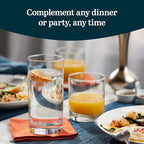 Libbey Province Tumbler and Rocks Glass Set, Elegant Drinkware Glasses Set, Dishwasher Safe Drinking Glasses Set of 16