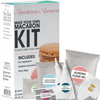 W4W Macalicious Macaron Baking Mix, DIY Bake Your Own French Macarons Kit, Includes All Dry Ingredients, Pastry Bags with Piping Tip, Template & Detailed Instructions, Great activity for Kids & Adults