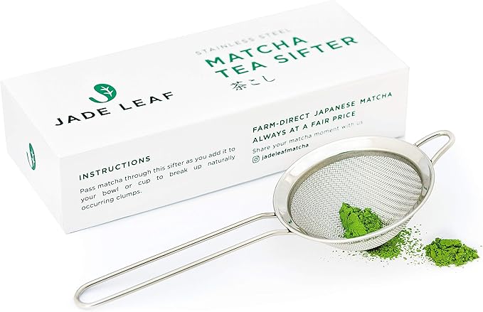 Jade Leaf Matcha - Stainless Steel Sifter - Eliminate Clumps In Your Green Tea Powder - Great Gift for Matcha Lovers