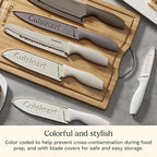 Cuisinart Advantage 12-Piece Kitchen Knife Set, Professional-Quality Nonstick Coated Stainless Steel Knives with Covers, Nonstick Color Coating for Easy Slicing, Ergonomic Handles, G1022-12P