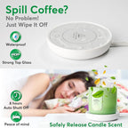 Coffee Mug Warmer with Auto Shut-Off – Compact 17W Cup Warmer for Desk with Gravity Switch – Electric Candle Warmer Plate for Jar Candles – Keeps Coffee, Tea & Drinks Warm – Safe & Durable (White)