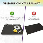Talisman Designs Multi-Use Cocktail bar Mat, Black