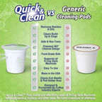 Quick & Clean [12-Pack] Keurig Cleaning Pods - K Cup Cleaner Pod For Keurig - 2.0 Coffee Machine Compatible, Removes Stains, Non-Toxic and Eco-Friendly