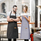 BeLuyi 2 Pack Adjustable Bib Apron with 2 Pockets Chef Cooking Kitchen Restaurant Aprons for Women Men