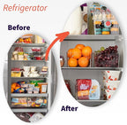ClearSpace Plastic Pantry Organization and Storage Bins with Removable Dividers – Perfect Kitchen Organization or Kitchen Storage – Refrigerator Organizer Bins, Cabinet Organizers (4 Pack XL)