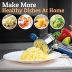 PriorityChef Large 15oz Potato Ricer, Heavy Duty Stainless Steel Potato Masher and Ricer Kitchen Tool, Press and Mash Kitchen Gadget For Perfect Mashed Potatoes - Everytime, Blue