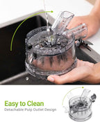 TUUMIIST Juicer Machines, Cold Press Juicer with 5.3" Extra Large Feed Chute Fit Whole Fruits & Vegetables Easy to Clean, High Juice Yield, BPA Free (Black)