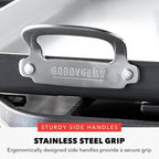 GreenPan x Bobby Flay 18" x 11" Nonstick Double Burner Griddle, PFAS-Free Ceramic Double Stovetop Skillet, Stainless Steel Handles, Dual-Use Cooking, Easy Clean Dishwasher & Oven Safe Pan, Gray