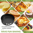 ZeroPone 9 Inch Springform Pan with Removable Bottom, Non-stick Round Spring Form Cake Mold Cheesecake Pan For Baking