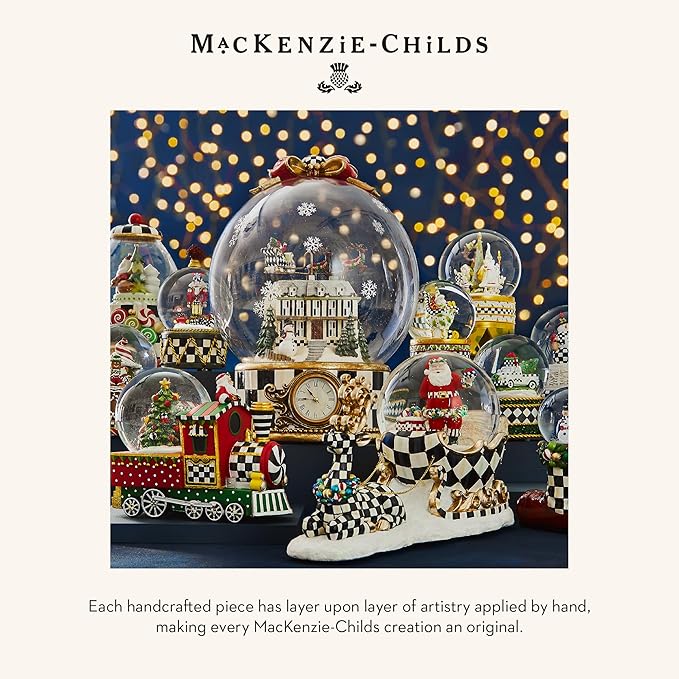 MACKENZIE-CHILDS Snow Globe, Christmas Decor for Living Room, Snowman