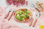 ANNOVA Silverware Set, Retro/Rivet Colorful Stainless Steel Tableware Kitchen Flatware Set Utensils, Includes Dinner Knives, Forks, Spoons, Salad Forks & Dessert Spoons (Brown, 20 Pieces)