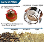 Pepper Grinder Set Salt and Pepper Grinder Acrylic Manual Pepper Mill Set with Adjustable Coarseness Salt and Pepper Shakers, Enjoy Fresh Ground Pepper Spices Salt Grinder (6.7in-wood-acrylic)