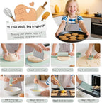 Ultimate Baking Kit for Kids - 38 Piece Kitchen Tools, Food Grade Silicone, BPA/BPS Free - Real Cooking Set for Ages 8-12 - Girls Boys Birthday Stocking Stuffer - Sage Green
