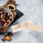FUOYLOO Manual Chestnut Opener and Peeling Tool Wooden Household Chestnut Cracker Manual Nut Cutter and Nuts Lotus Seeds Kitchen Specialty Gadget for Home Use