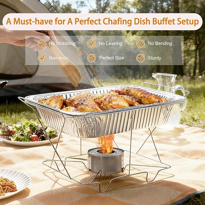 40 Pack Aluminum Foil Pans 9x13 - Disposable Half Size Deep Steam Table Tin Foil Pans for Oven Baking Cake, Roasting Turkey, Food Prepping, Storing, Freezing, Chafing