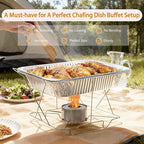 40 Pack Aluminum Foil Pans 9x13 - Disposable Half Size Deep Steam Table Tin Foil Pans for Oven Baking Cake, Roasting Turkey, Food Prepping, Storing, Freezing, Chafing