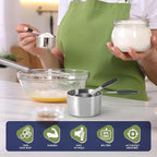 HOTEC 10-PACK Measuring Cups and Spoons Set, Kitchen Gadagets Cooking Baking,Heavy Duty & Dishwasher Safe for Dry and Liquid Ingredients,Black