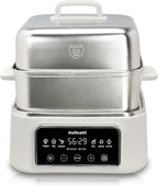 Electric Food Steamer 12.7 QT, Double-Tier 8-in-1 Vegetable & Meal Steamer, Stainless Steel, Timer & Keep Warm, Boil-Dry Protection, Healthy Cooking Kitchen Steamer