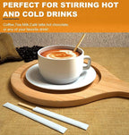 5×1000Pcs Disposable Wood Coffee Stir Sticks Stirrers Individually Paper Wrapped Coffee Tea Beverage Stirrers Stirrings 5.5 Inch,140mm