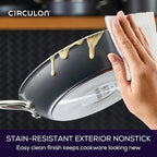 Circulon A1 Series with ScratchDefense Nonstick Induction Frying Pan Set, 6-Piece Cooking Pans Set, Induction Cookware, Graphite