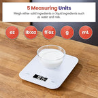 Etekcity Food Kitchen Scale, Digital Mechanical Weighing, Grams and Ounces for Weight Loss, Baking, Cooking, White