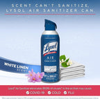 Lysol Bundle containing x2 Lysol Disinfectant Spray for Hard and Soft Surfaces, Crisp Linen, 19 Fl. Oz + Lysol Air Sanitizer Spray, For Air Sanitization and Odor Elimination, White Linen, 10 Fl. Oz