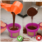 Palksky Coffee Scoop & Funnel for Reusable K Cup Refillable Coffee Pods,2 Tablespoon Coffee Measuring coffee Scooper,1PCS(Orange)
