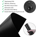 6Pcs Reusable Air Fryer Liners for Ninja, 12 × 12in Non-Stick Liners for Bottom of Toaster Oven, 3 × Liners + 3 × Mesh Sheets, Pre-Cut Square Baking/Microwave/Grill Mat for SP101/SP201/SP301/SP351